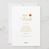 モダンなポインセチア コラージュ 5 枚の家族写真 シーズンカード (裏面)