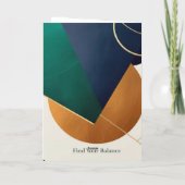 モダンなポスター　ミニマル　三角形が重なり合う 箔グリーティングカード (裏面)