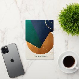 モダンなポスター　ミニマル　三角形が重なり合う 箔グリーティングカード