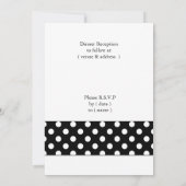 モダンなポルカドット 赤いゲルバダイシー 招待状 (裏面)