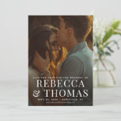 モダンなポートレート写真 ウェディング セーブ・ザ・デート (スタンド正面)