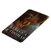 モダンなポートレート写真 ウェディング セーブ・ザ・デート マグネット (左側)