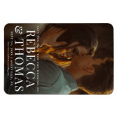 モダンなポートレート写真 ウェディング セーブ・ザ・デート マグネット (横)