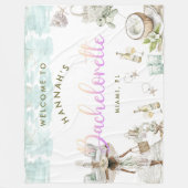 モダンなマイアミビーチのハッチャケ週末 フリースブランケット (正面)