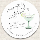 モダンなマグス・マトリモニーの感謝を伝えるブライダルシャワー ラウンドシール