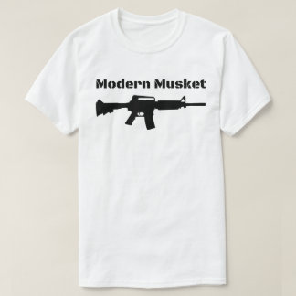 モダンなマスケット銃AR15 M16 M4の黒いライフルMolon Labe Tシャツ