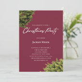 モダンなマゼンタのクリスマスパーティー 招待状 (スタンド正面)