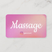 モダンなマッサージセラピストの名刺テンプレート 名刺 (裏面)