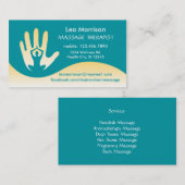 モダンなマッサージセラピストの名刺 名刺 (正面/裏面)