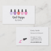 モダンなマニキュアのメーキャップアーティストのスパビジネス 名刺 (正面/裏面)