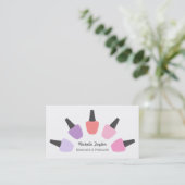 モダンなマニキュアのメーキャップアーティストの名刺 名刺 (スタンド正面)