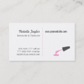 モダンなマニキュアのメーキャップアーティストの名刺 名刺 (裏面)