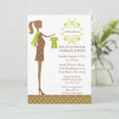 モダンなママのベイビーシャワー 招待状 (スタンド正面)