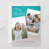 モダンなマルチフォトの海辺のクリスマスホリデー (正面)