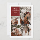 モダンなマルチ写真クリスマスカード | ホリデーカード 招待状 (正面)