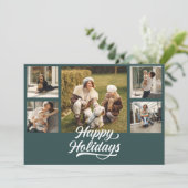 モダンなマルチ写真ホリデーカード 招待状 (スタンド正面)