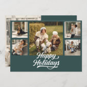 モダンなマルチ写真ホリデーカード 招待状 (正面/裏面)