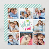 モダンなマルチ8枚のインスタグラムスクエア写真でなんて楽しいんだろう シーズンカード (正面/裏面)