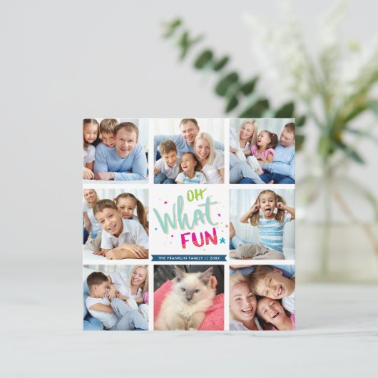 モダンなマルチ8枚のインスタグラムスクエア写真でなんて楽しいんだろう シーズンカード (スタンド正面)