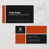 モダンなマーケティング担当重役名刺 名刺 (正面/裏面)