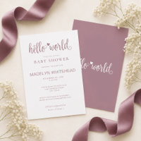 モダンなマーヴの"Hello World"ベビーシャワーのご案内