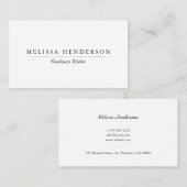 モダンなミニマリストおよびスタイリッシュ 名刺 (正面/裏面)