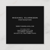 モダンなミニマリストによってブラシをかけられる金属のこんにちはプロフェッショナル スクエア名刺 (裏面)