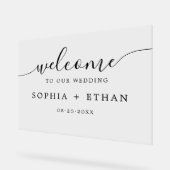 モダンなミニマリストのウェディングウェルカムアクリルサイン アクリルサイン (傾斜)