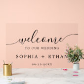 モダンなミニマリストのウェディングウェルカムアクリルサイン アクリルサイン (ウェディング)