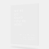 モダンなミニマリストのウェディングウェルカムアクリルサイン アクリルサイン (傾斜)