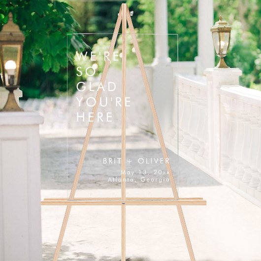 モダンなミニマリストのウェディングウェルカムアクリルサイン アクリルサイン