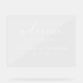 モダンなミニマリストのウェディングウェルカムアクリルサイン アクリルサイン (正面)