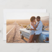 モダンなミニマリストのウェディングフォト セーブザデート (裏面)