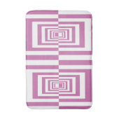 モダンなミニマリストのピンク幾何学模様 バスマット (正面縦)