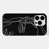 モダンなミニマリストのワンライン顔描き iPhoneケース (裏面横)