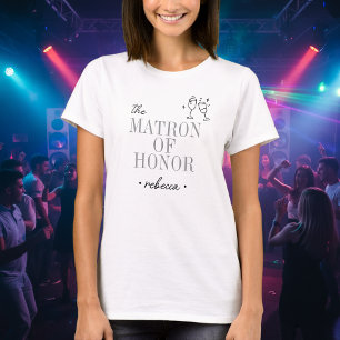 モダンなミニマリストの主任付き添い女性オナーブスクリプト・バチェラーette tシャツ