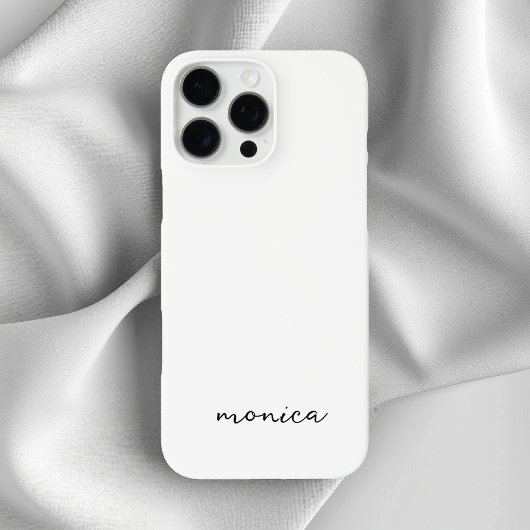モダンなミニマリストの手書きスクリプト ホワイト Case-Mate iPhoneケース