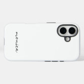モダンなミニマリストの手書きスクリプト ホワイト Case-Mate iPhoneケース (裏面 (横))