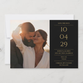 モダンなミニマリストの結婚式の写真 セーブザデート