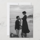 モダンなミニマリストの結婚式の招待状(写真付き) 招待状 (裏面)