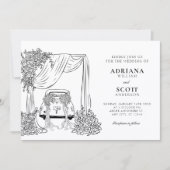 モダンなミニマリストの結婚式 招待状 (正面)