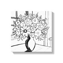 モダンなミニマリストの花瓶の花束