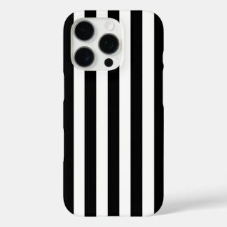 モダンなミニマリストの黒と白のストライプ iPhone 16 PROケース
