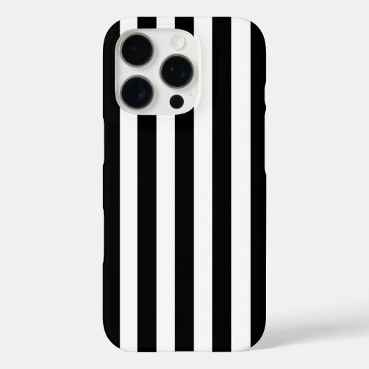 モダンなミニマリストの黒と白のストライプ Case-Mate iPhoneケース (裏面)