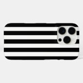 モダンなミニマリストの黒と白のストライプ Case-Mate iPhoneケース (裏面 (横))