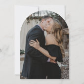 モダンなミニマリストアーチの2枚の写真の結婚式 招待状 (裏面)