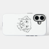 モダンなミニマリストデザインの犬iPhone 16ケース Case-Mate iPhoneケース (裏面 (横))