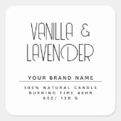 モダンなミニマリスト化粧品のキャンドルパッケージング スクエアシール (正面)