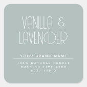モダンなミニマリスト化粧品のキャンドルパッケージング スクエアシール (正面)