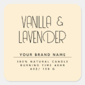 モダンなミニマリスト化粧品キャンドルパッケージング スクエアシール (正面)